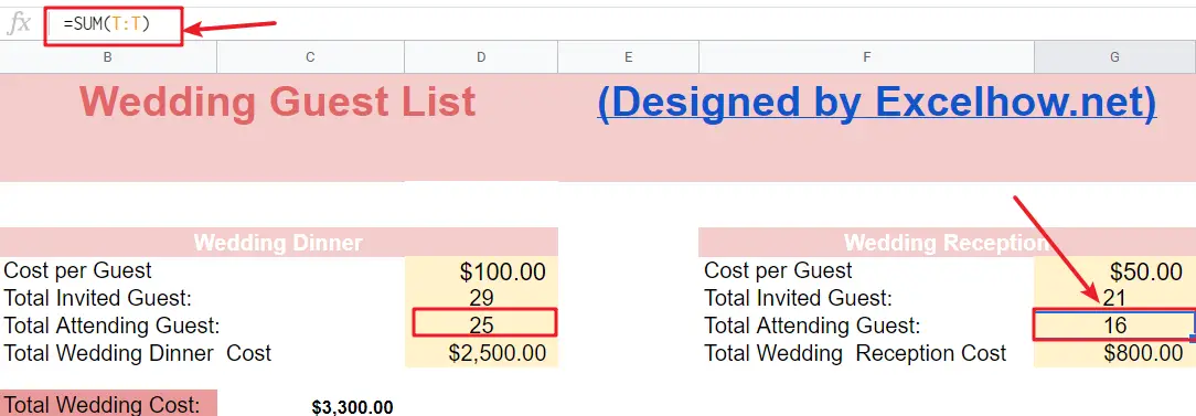 Free Wedding Guest List Templates For Google Sheets1