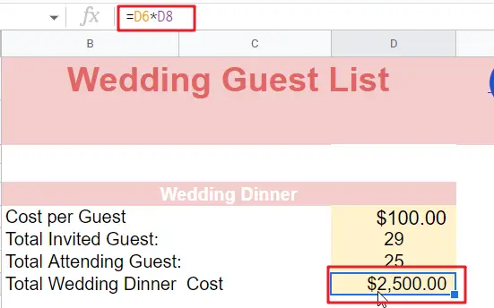 Free Wedding Guest List Templates For Google Sheets1