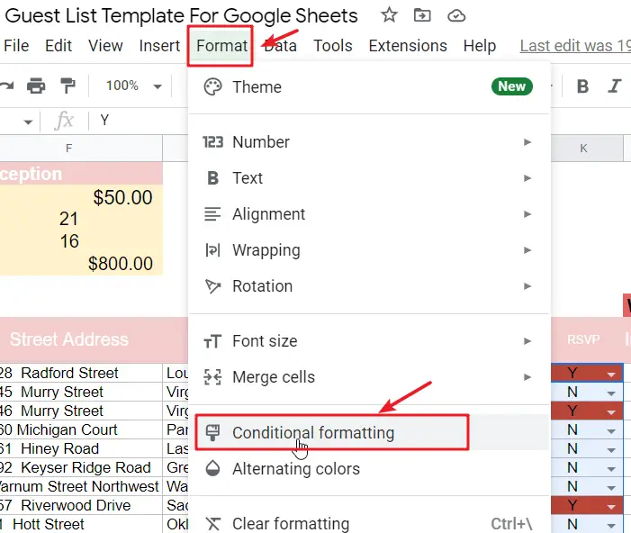 Free Wedding Guest List Templates For Google Sheets1