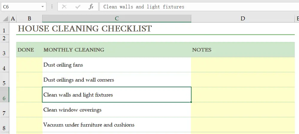 free cleaning schedule template8-1