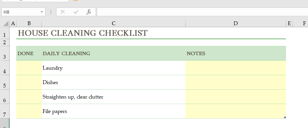 free daily cleanning checklist template2-1