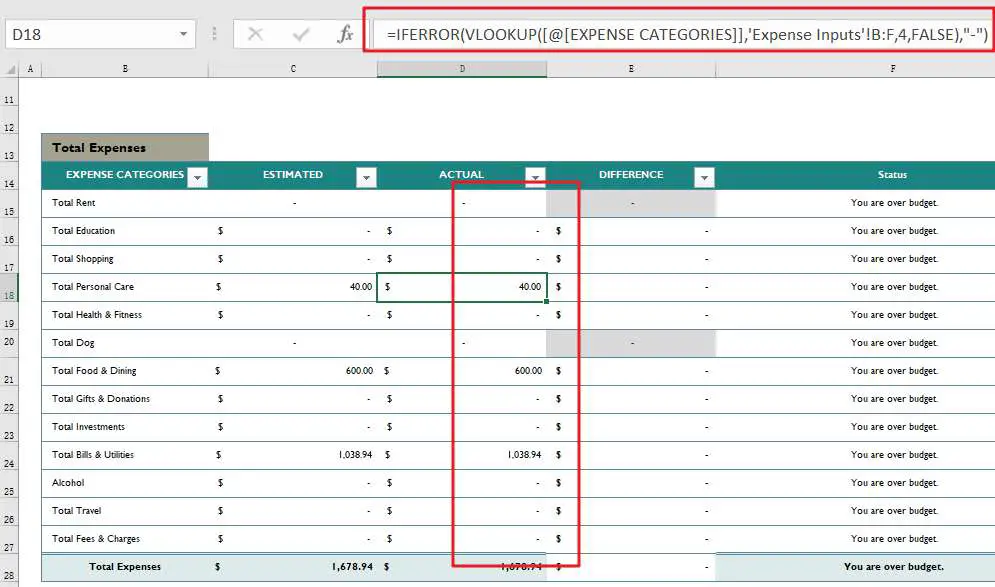 free detailed monthly budget template3-1