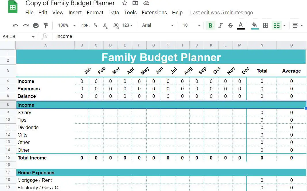 free family monthly budget planner1-1