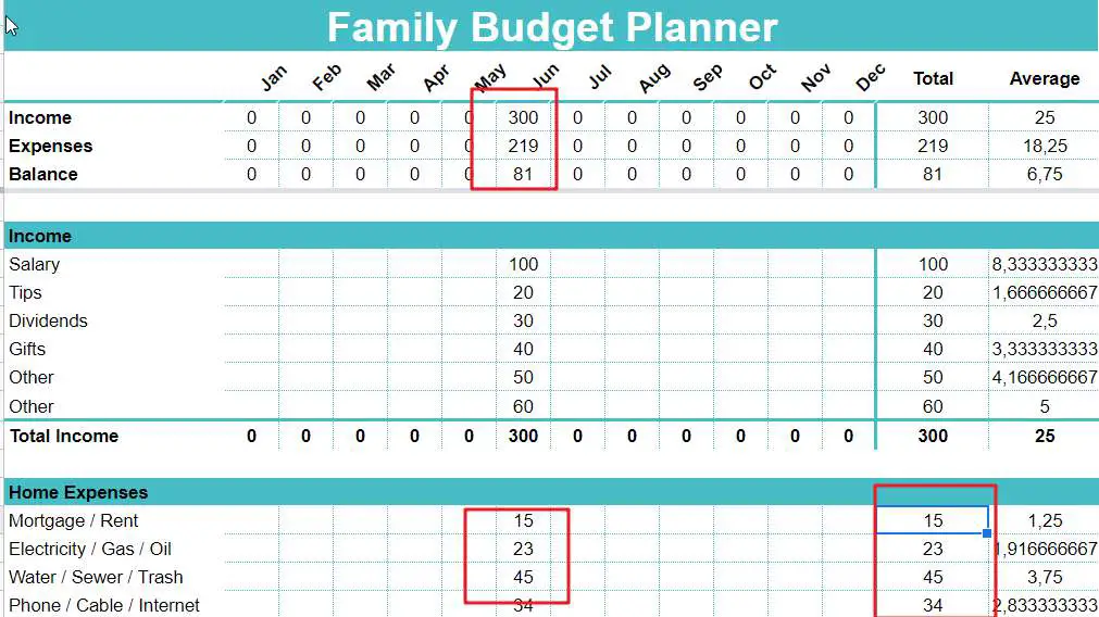 free family monthly budget planner1-1