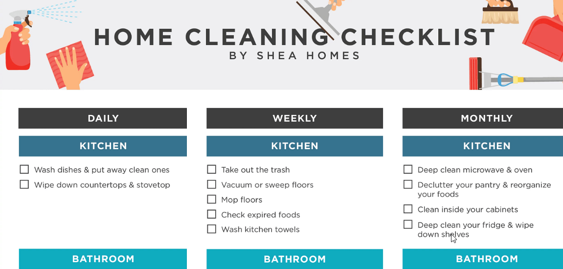 free home cleaning checklist template11-1
