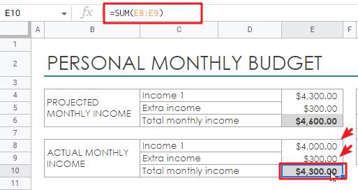 free personal monthly budget template1-1