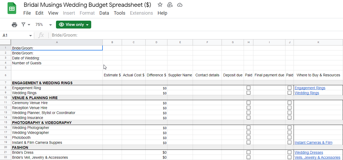 free wedding budget spreadsheet teamplate1-1