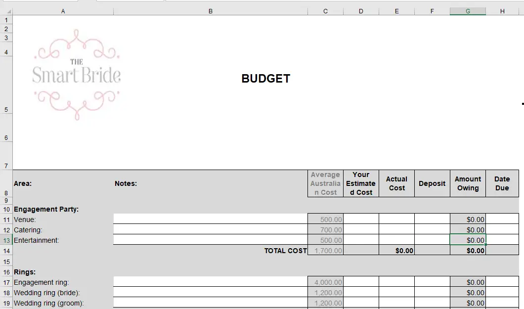 free wedding budget template5-1