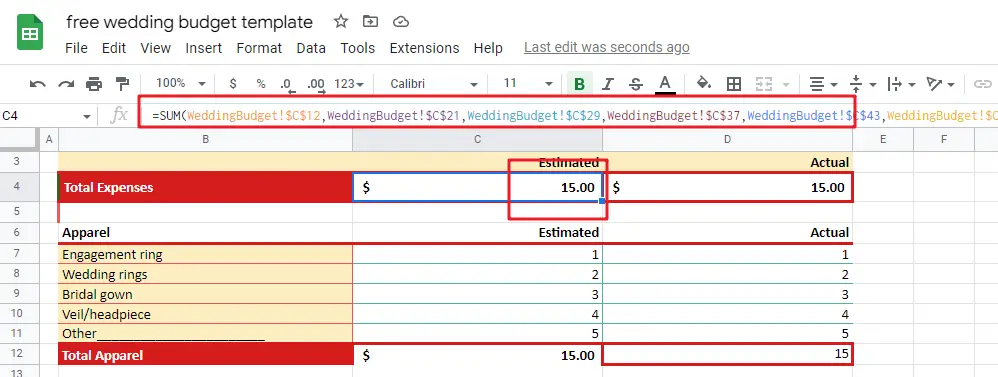 free wedding budget templates3-1