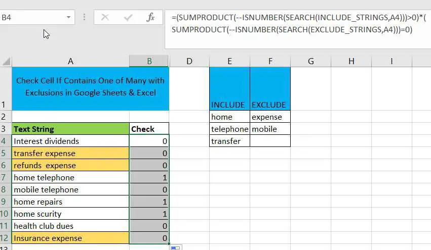 Check Cell If Contains One of Many with Exclusions1