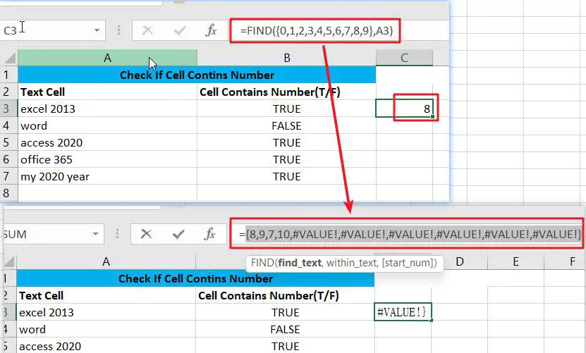  check Cell Contains Number  