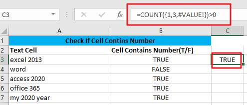  check Cell Contains Number  