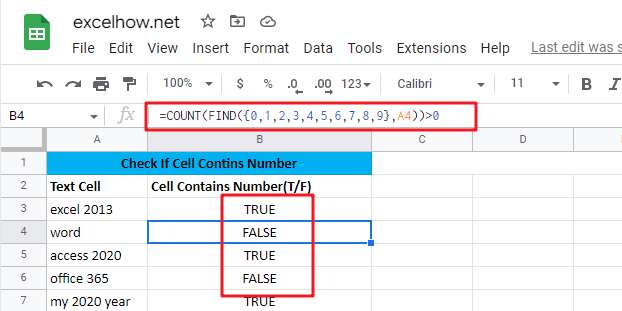  check Cell Contains Number  