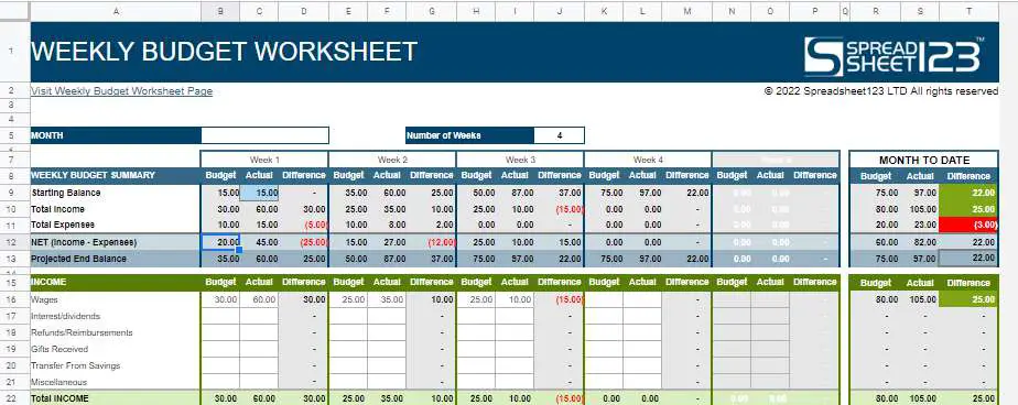 free weekly budget template1-1