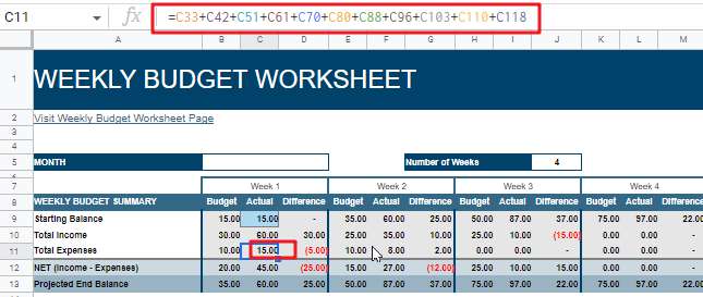 free weekly budget template1-1