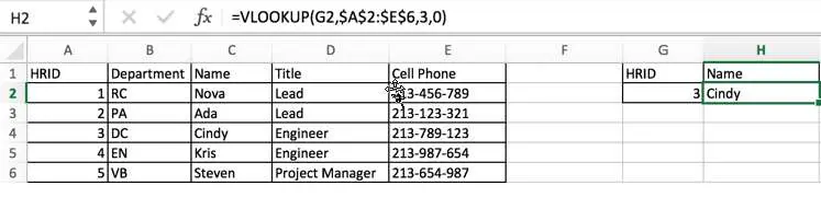 Lookup Value and Lookup Range in Same Worksheet