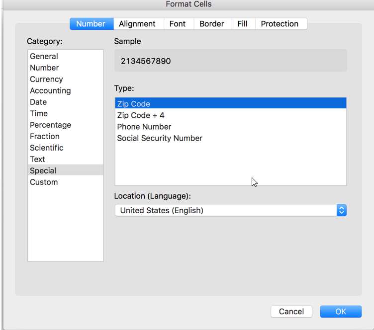  Phone Number Format in Excel 