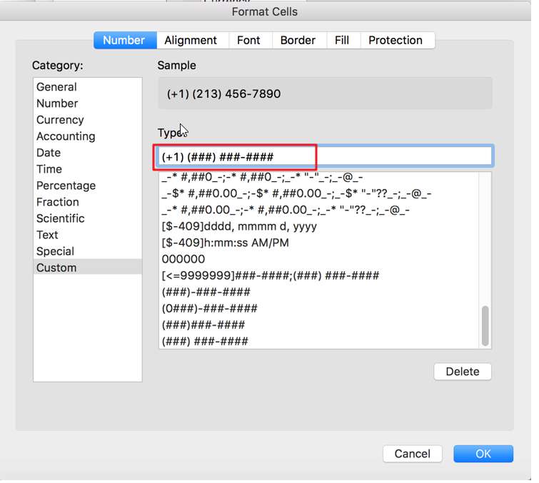  Phone Number Format in Excel 