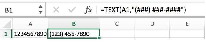 Phone Number Format in Excel 