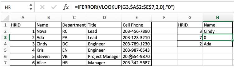 VLOOKUP Eliminate the Error Value