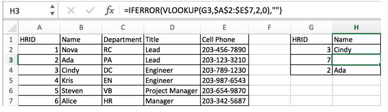 VLOOKUP Eliminate the Error Value