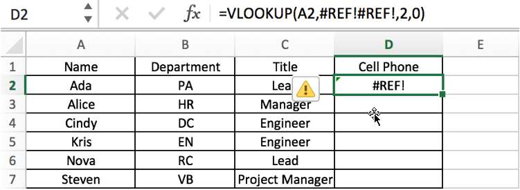 VLOOKUP Error Value Handling