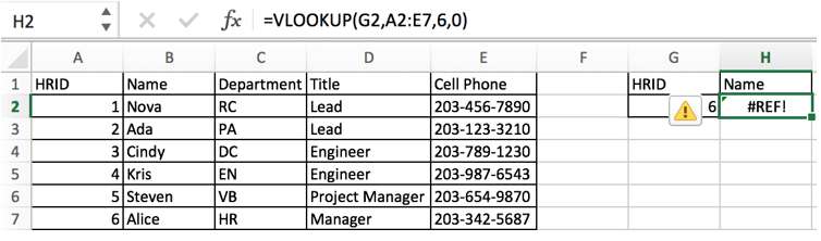 VLOOKUP Error Value Handling