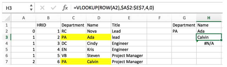 VLOOKUP to Return Multiple Values