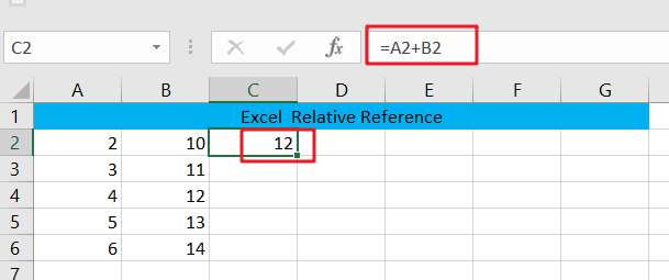 excel or google relative reference