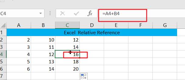 excel or google relative reference