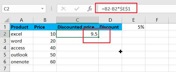 Excel/Google Sheets: Absolute Reference 