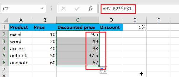 Excel/Google Sheets: Absolute Reference 