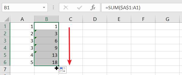 Excel/Google Sheets: Expanding Reference