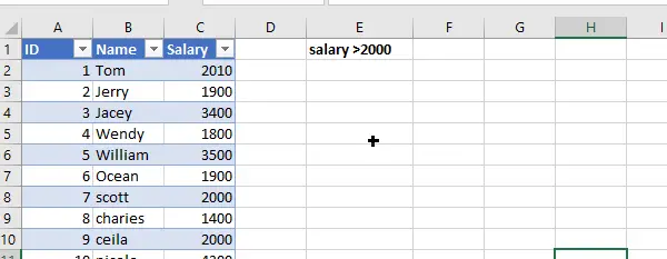 Excel Array Construction