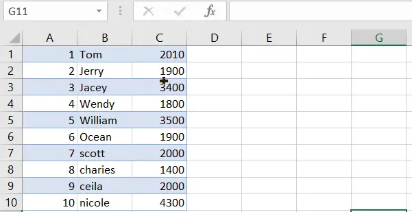 Excel Array Construction