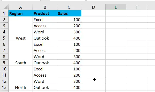 Excel Array Construction