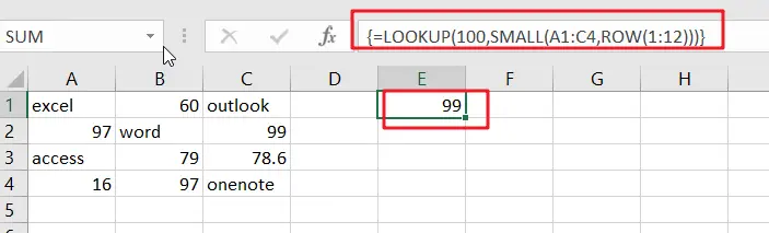 Excel Array Construction