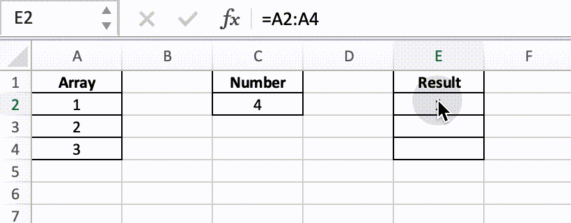 Excel Array Operation1