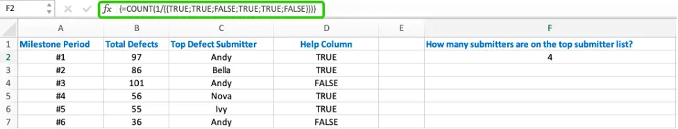 Match Single Criteria in Excel