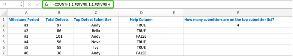 Match Single Criteria in Excel