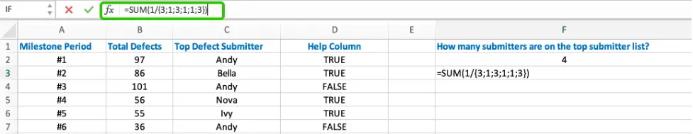 Match Single Criteria in Excel