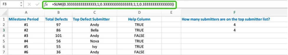 Match Single Criteria in Excel