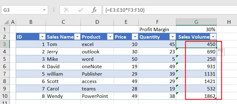 excel array formula1