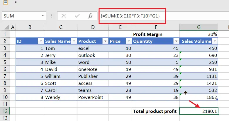 excel array formula1