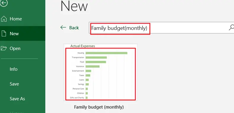 Family budget(monthly) template