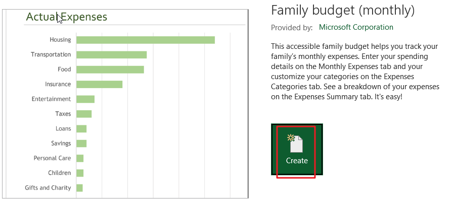 Family budget(monthly) template