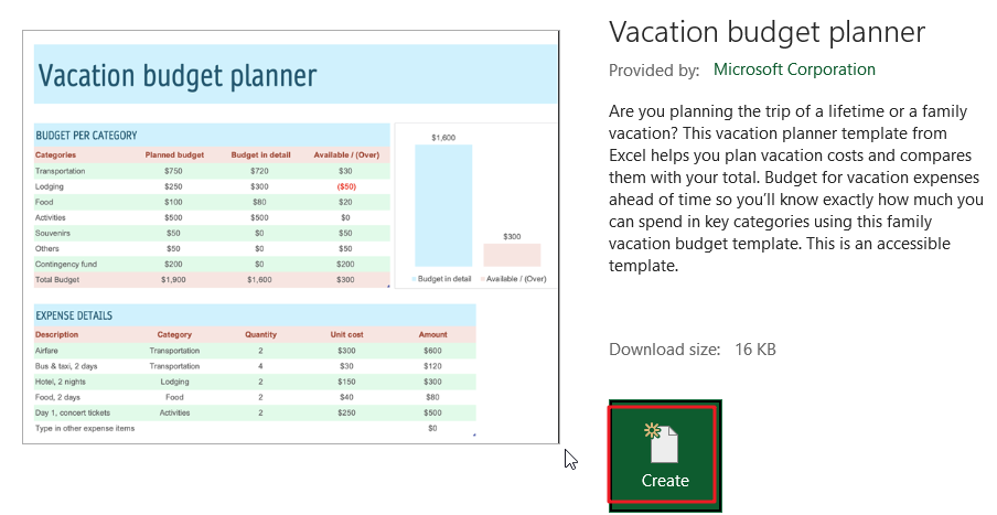 Vacation budget planner1