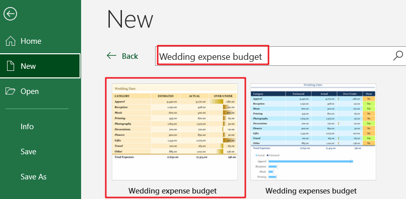 Wedding expense budget1