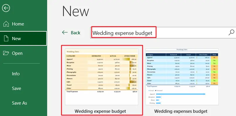 Wedding expense budget1