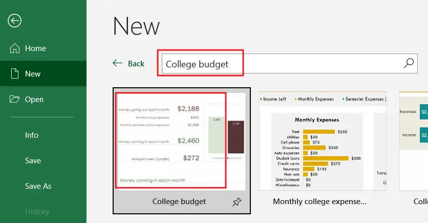 college budget